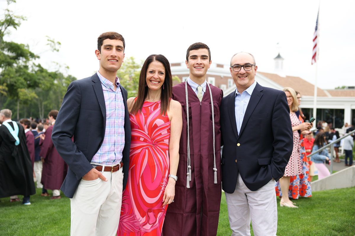 The Ebright family of Stamford: Ryan, Deena, Brody ‘25, and Michael