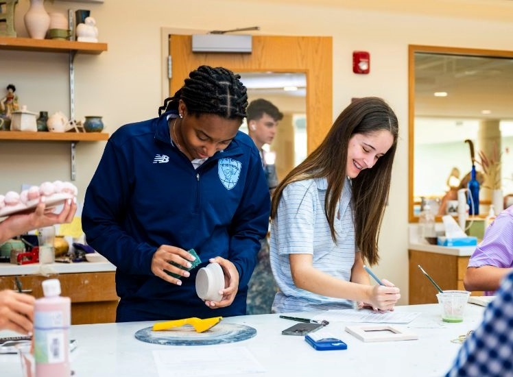Visual arts in upper school.